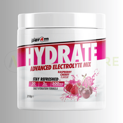 PER4M Hydrate Advanced Electrolyte Mix 210g – Taurine, Electrolytes & Coconut Water Extract - Nutristore