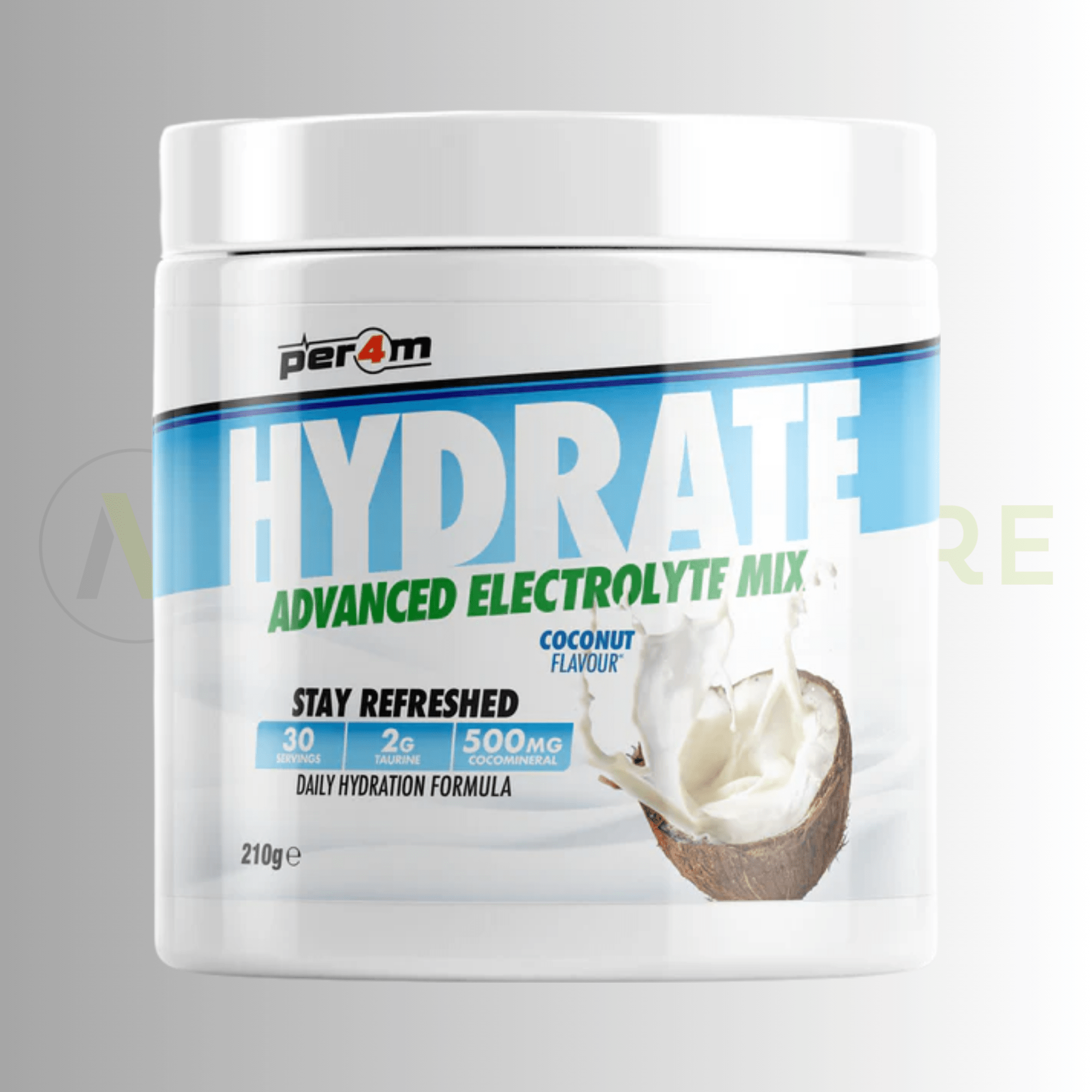 PER4M Hydrate Advanced Electrolyte Mix 210g – Taurine, Electrolytes & Coconut Water Extract - Nutristore