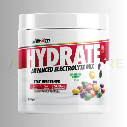 PER4M Hydrate Advanced Electrolyte Mix 210g – Taurine, Electrolytes & Coconut Water Extract - Nutristore
