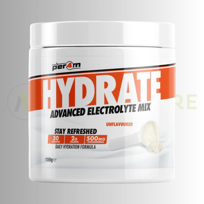 PER4M Hydrate Advanced Electrolyte Mix 210g – Taurine, Electrolytes & Coconut Water Extract - Nutristore