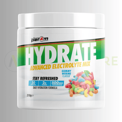 PER4M Hydrate Advanced Electrolyte Mix 210g – Taurine, Electrolytes & Coconut Water Extract - Nutristore