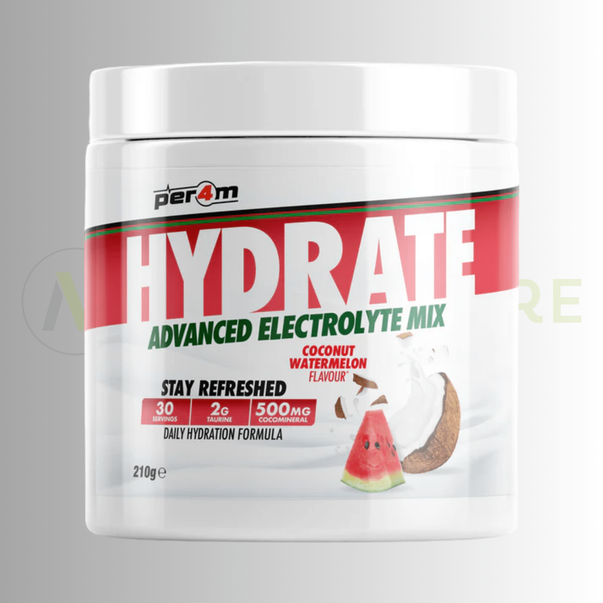 PER4M Hydrate Advanced Electrolyte Mix 210g – Taurine, Electrolytes & Coconut Water Extract - Nutristore
