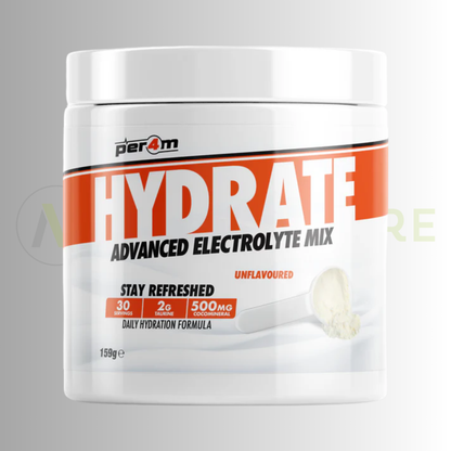 PER4M Hydrate Advanced Electrolyte Mix 210g – Taurine, Electrolytes & Coconut Water Extract