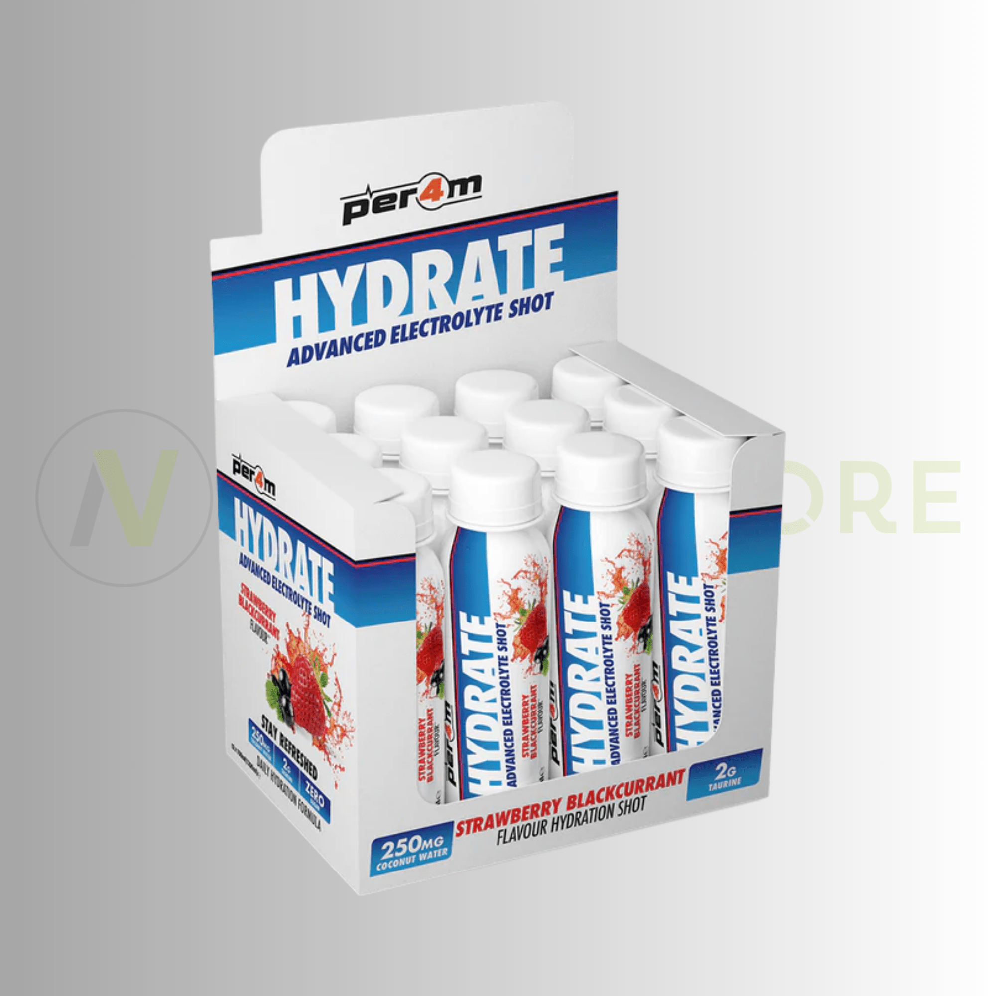 PER4M Hydration Advanced Electrolyte Shot 12 x 100ml – Taurine, Electrolytes & Coconut Water - Nutristore