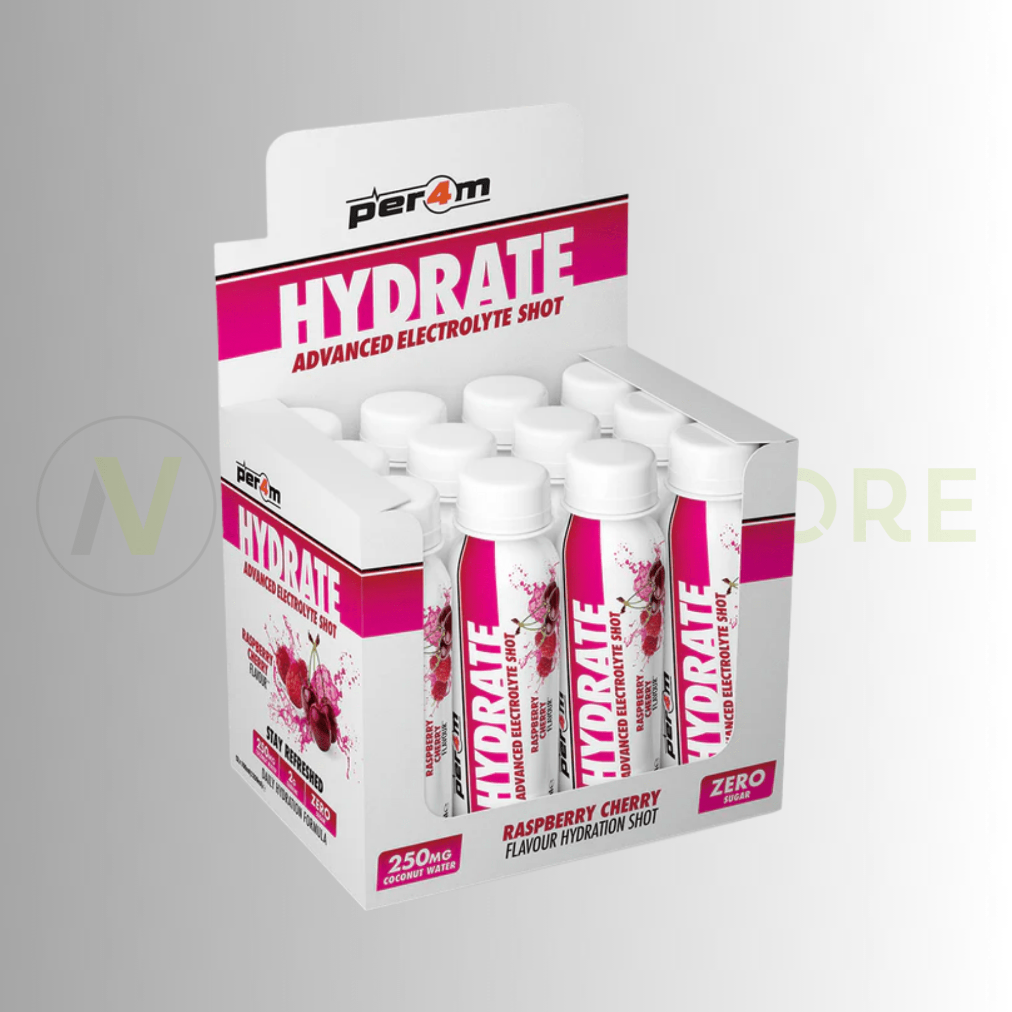 PER4M Hydration Advanced Electrolyte Shot 12 x 100ml – Taurine, Electrolytes & Coconut Water - Nutristore