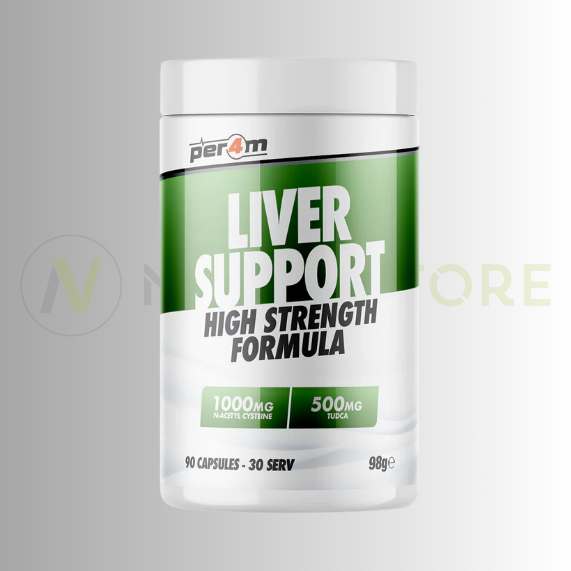 PER4M Liver Support High Strength Formula | NAC, TUDCA & Glutathione | 90 Capsules