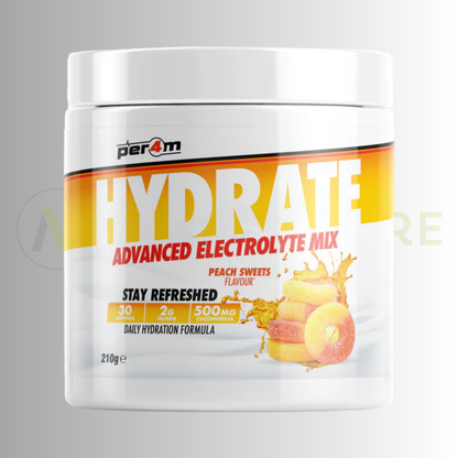 PER4M Hydrate Advanced Electrolyte Mix 210g – Taurine, Electrolytes & Coconut Water Extract