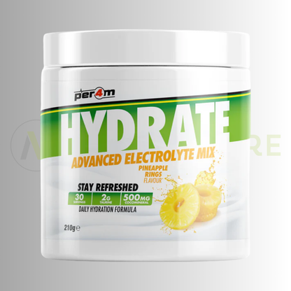 PER4M Hydrate Advanced Electrolyte Mix 210g – Taurine, Electrolytes & Coconut Water Extract