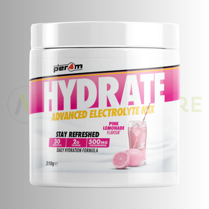PER4M Hydrate Advanced Electrolyte Mix 210g – Taurine, Electrolytes & Coconut Water Extract