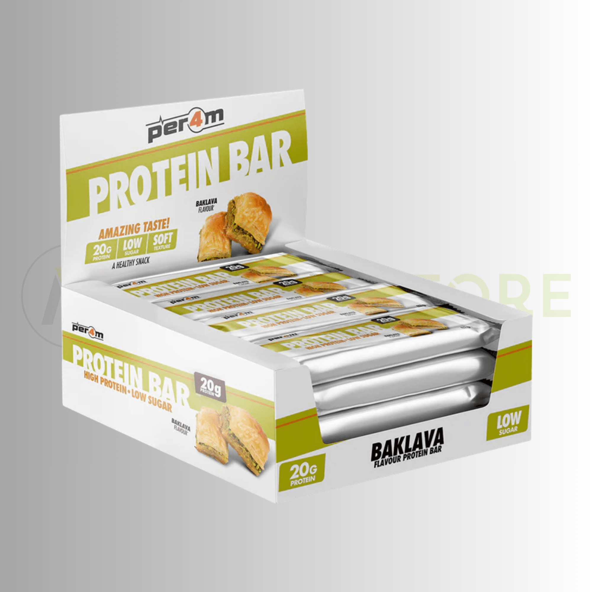 PER4M Protein Bar 12 x 62g – High Protein Low Sugar Snack - Nutristore