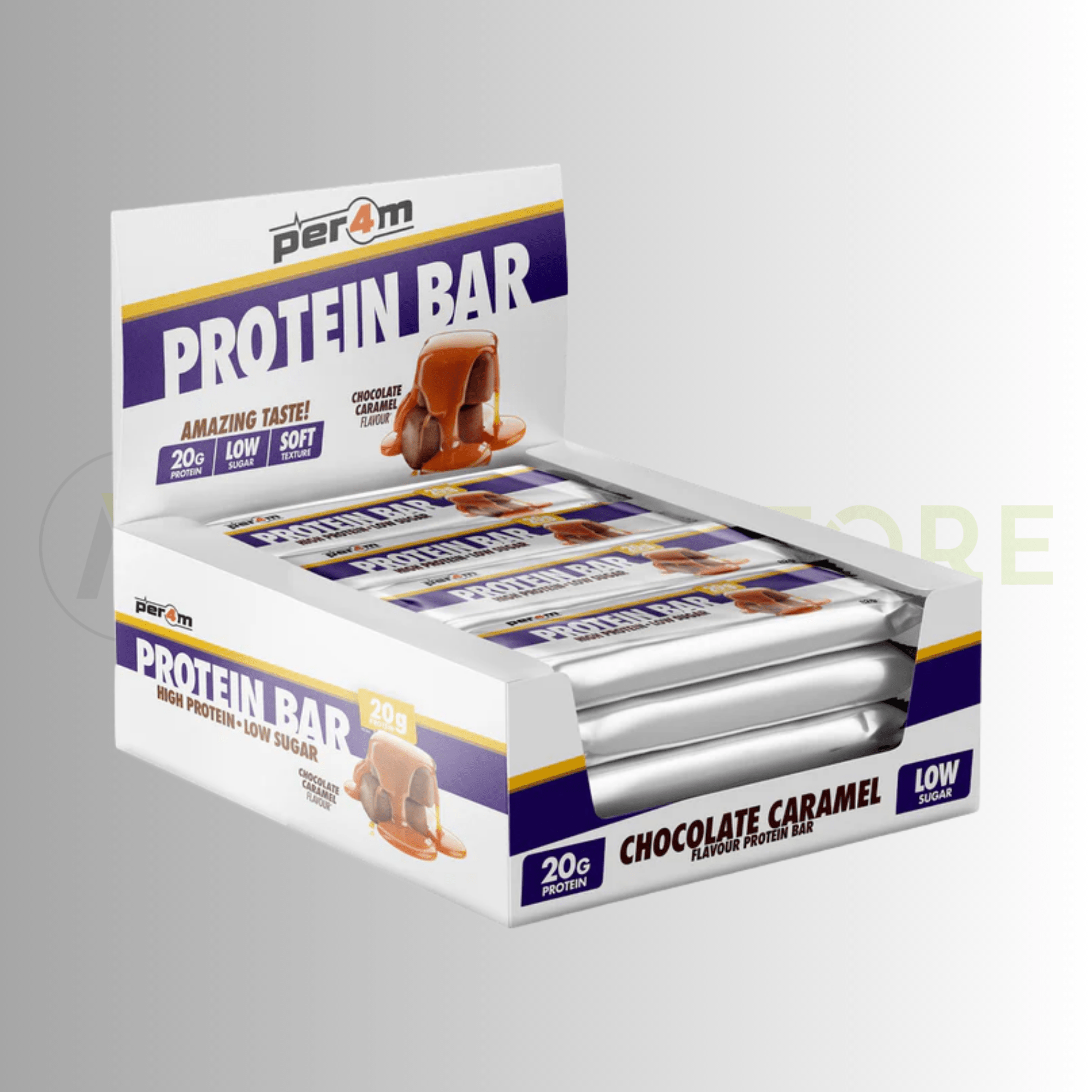PER4M Protein Bar 12 x 62g – High Protein Low Sugar Snack - Nutristore