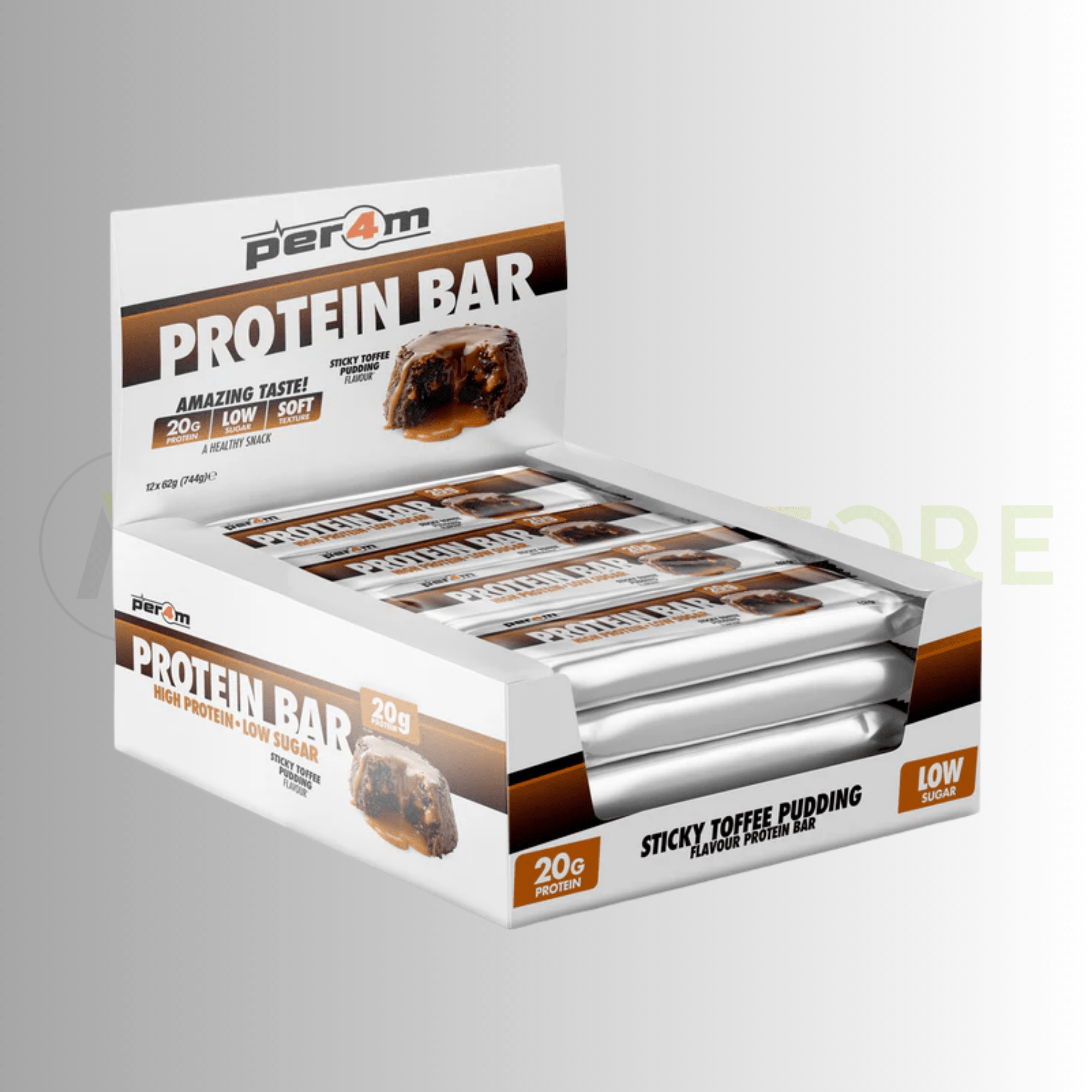 PER4M Protein Bar 12 x 62g – High Protein Low Sugar Snack - Nutristore