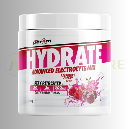 PER4M Hydrate Advanced Electrolyte Mix 210g – Taurine, Electrolytes & Coconut Water Extract