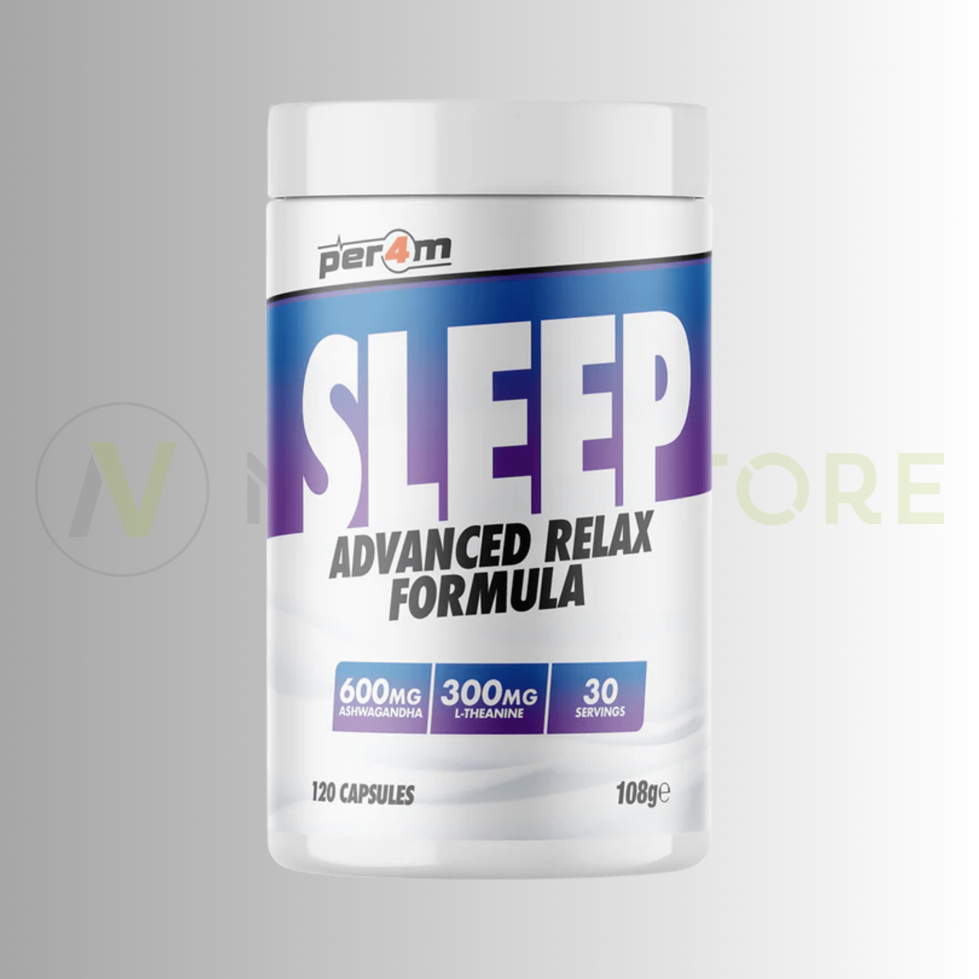 PER4M Sleep Advanced Relax Formula | Night-Time Recovery & Sleep Support | 120 Capsules - Nutristore