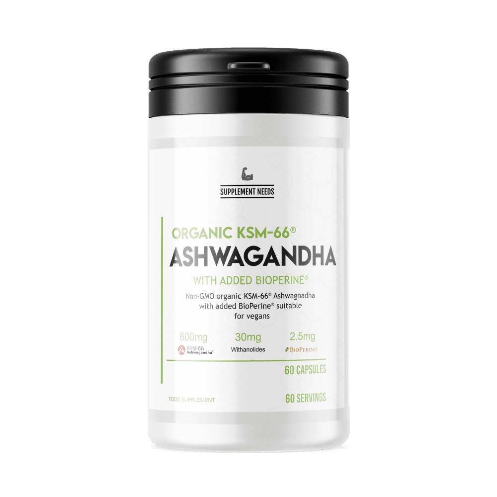 Supplement Needs Ashwagandha KSM - 66 600mg - 60 Capsules - Nutristore