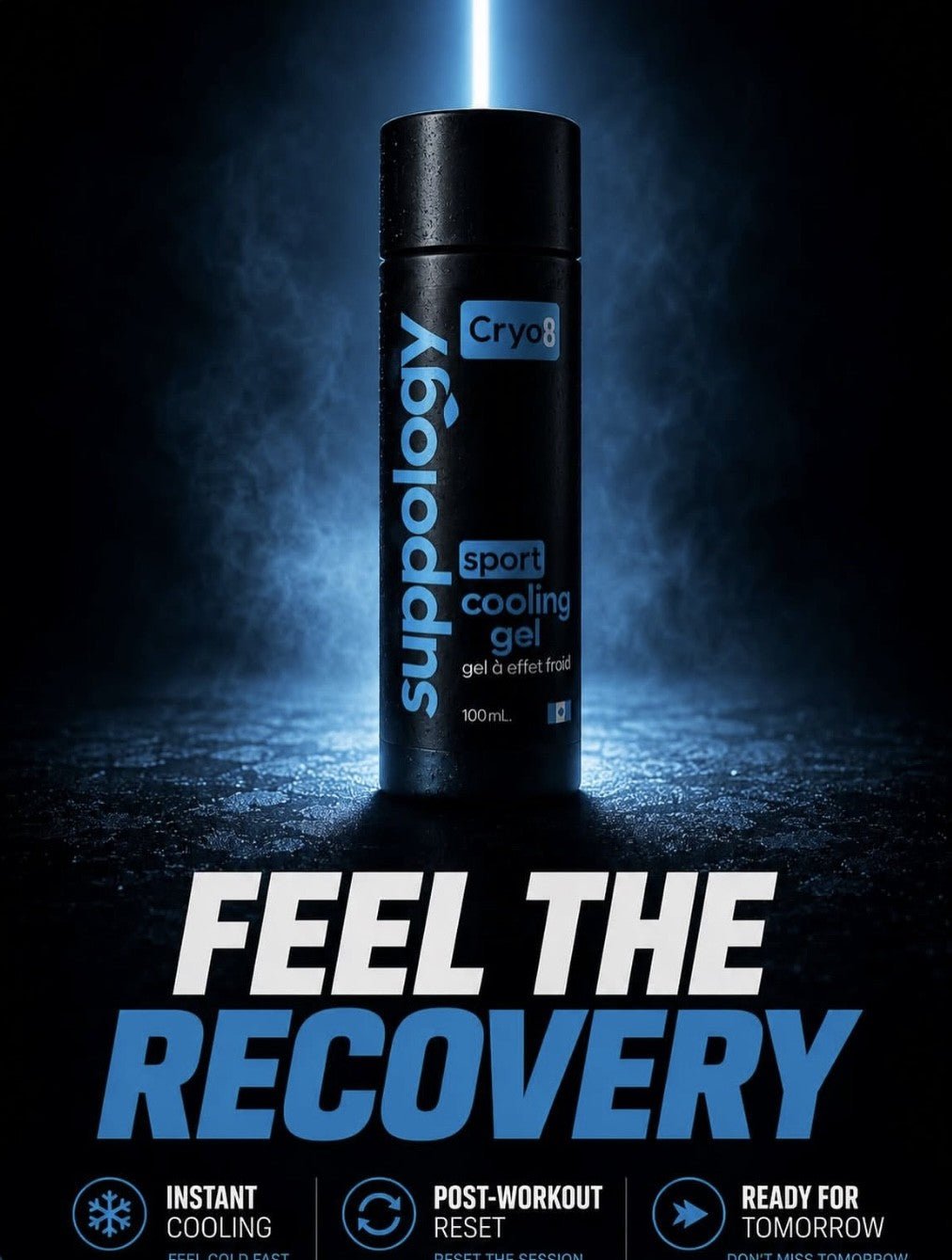 Suppology Cryo8 Sport Cooling Gel – Post-Workout Cooling & Skin Refreshment | 100ml - Nutristore