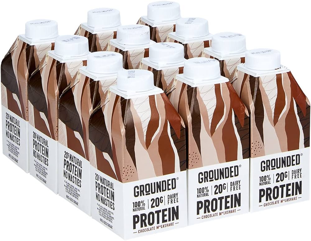 GROUNDED Protein M*lkshake - (12 x 490ml Protein Shakes) - Nutristore